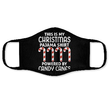 Discover This is My Christmas Pajama Face Masks Candy Canes