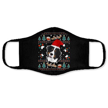 Discover Merry Woofmas Bernese Mountain Dog Face Masks