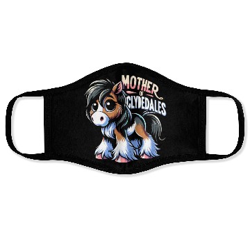Discover Draught Horse Lover Giant Horse Breed Clydesdale Face Masks