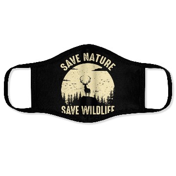 Discover Environment save nature wildlife Face Masks