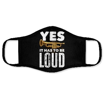 Discover Funny Trumpet Player Gift Face Masks