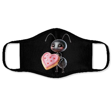 Discover Ant With Heart Cookie Valentine's Day Greeting Face Masks
