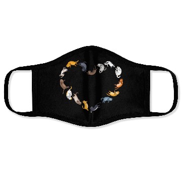 Discover Cat lover s heart Face Masks