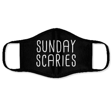 Discover Sunday Scaries Lazy Meme Dreading Monday Sad Mood Face Masks