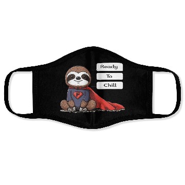 Discover Sloth Superhero Sloths Chill Out Superpower Face Masks