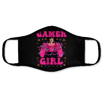 Discover Gamer Girl Christmas Gamer Video Game X-Mas Face Masks