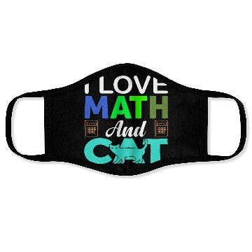 Discover I Love Math And Cats lover Face Masks
