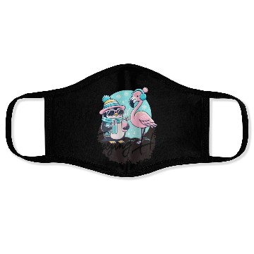 Discover Flamingo & Penguin Freezing Hot Christmas Fun Face Masks
