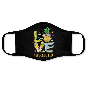 Discover Teacher Life Pineapple Sunglasses Flip Flop Face Masks