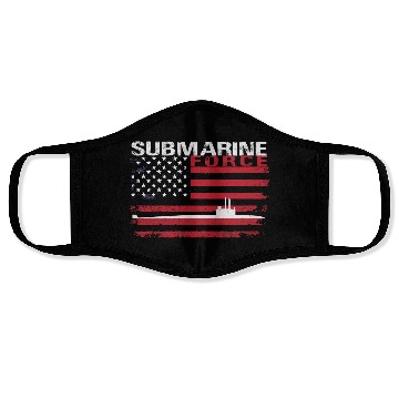 Discover Submarine Force Usa Flag White Stars Face Masks
