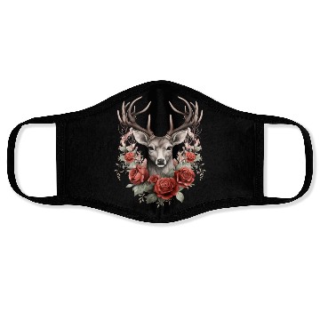 Discover Gothic Deer Forest Animals Roses Face Masks