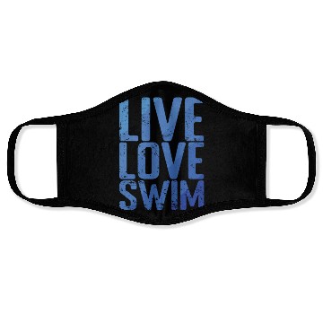 Discover Live Love Swim Sport Training Face Masks