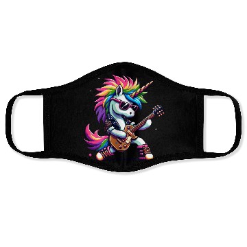 Discover Pixel Punk Rock Unicorn Face Masks