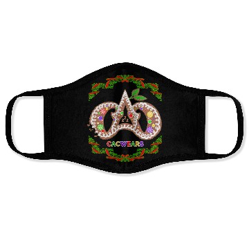 Discover Christmas Bakery Gingerbread Cookie Pastry Logo Face Masks