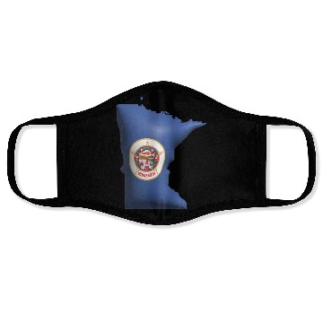 Discover Minnesota - 3D Flag Map Face Masks