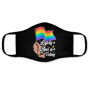 Discover LGBTQ Voting Rainbow Flag Equality Pride Month Face Masks