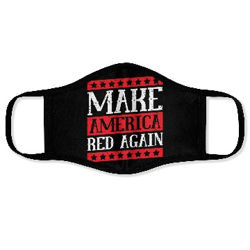 Discover Make America Red Again American Flag Voter Vote Face Masks