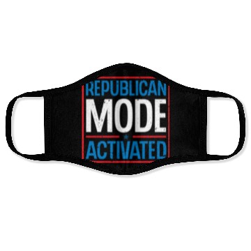 Discover Republican Mode Activated American Voter Voting Face Masks