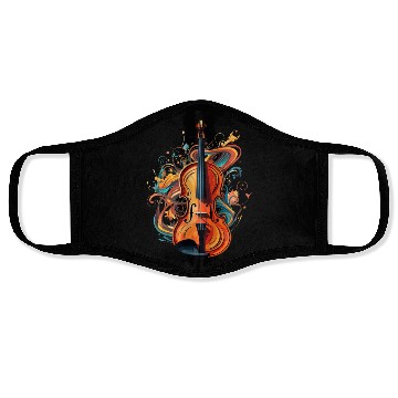 Discover Violinist Violin Music Art Violin Player Face Masks