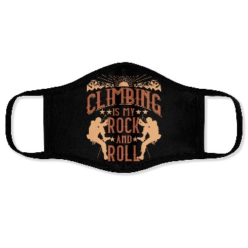 Discover Climbing is my 'rock' and roll Face Masks