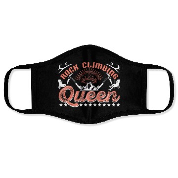 Discover Rock Climbing Queen Face Masks