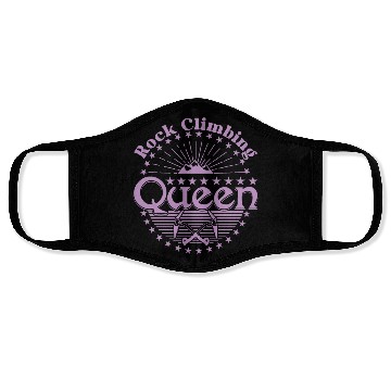 Discover Rock Climbing Queen Face Masks