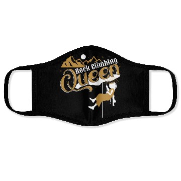 Discover Rock Climbing Queen Face Masks