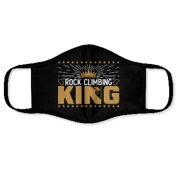 Discover Rock Climbing King Face Masks