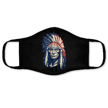 Discover Indian Native American Chief Feather Headdress Face Masks