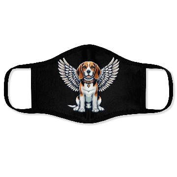 Discover Beagle Angel - Adorable Dog with Wings Face Masks
