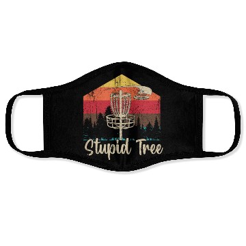 Discover Stupid Tree Disc Golf Face Masks