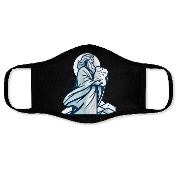 Discover Thou shalt not be an asshole funny Moses design Face Masks
