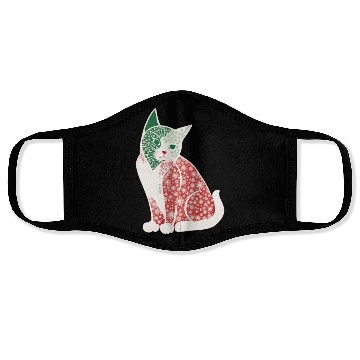 Discover Christmas snowflake cat v2 Face Masks