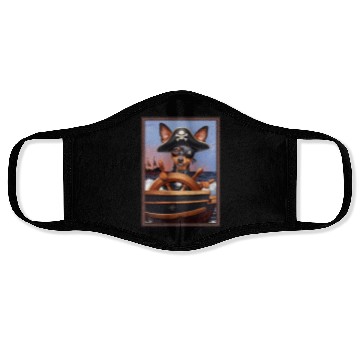 Discover Pirate Miniature Pinscher Face Masks