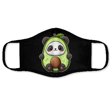 Discover Panda in avocado costume Face Masks