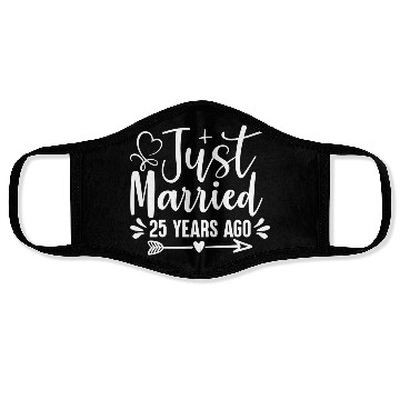 Discover Just Married 25 Years Ago 25Th Wedding Anniversary Face Masks