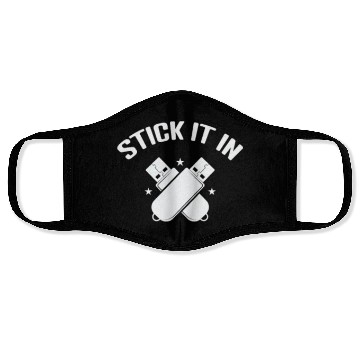 Discover Stick it in USB Stick Retro Memory Module Face Masks