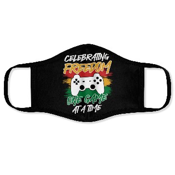 Discover Controller Celebrating Freedom One Game at a Time Face Masks