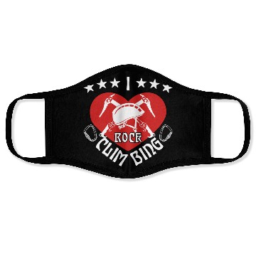 Discover I rock climbing Face Masks