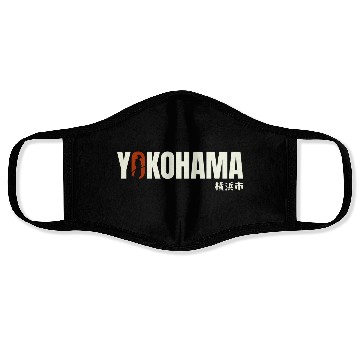 Discover Yokohama Typography Face Masks - Urban Statement
