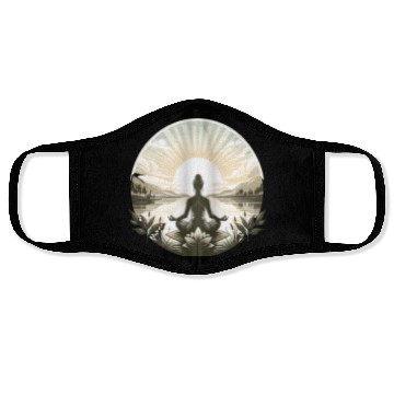 Discover Yoga lotus design Face Masks