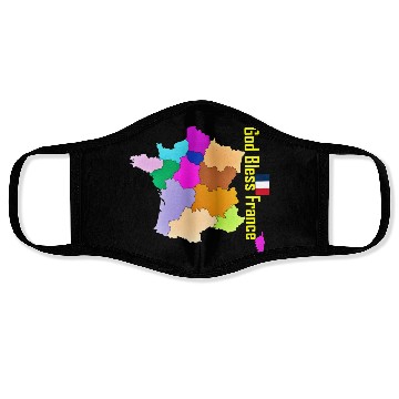 Discover God Bless France Face Masks