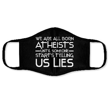 Discover atheism science Face Masks