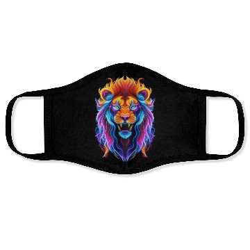 Discover Roaring Spectrum: Colorful Lion Face Face Masks