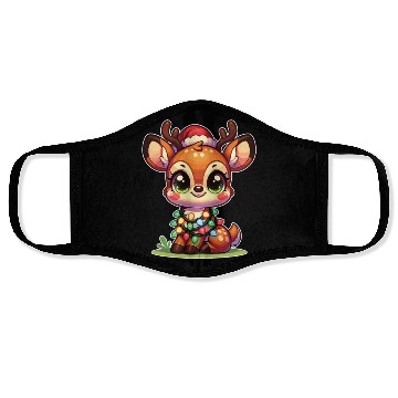 Discover Christmas Fairy Lights Tufted Deer Face Masks