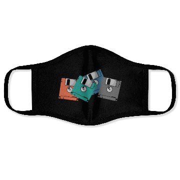 Discover colorful Floppy Disks Retro Memory Module Data Car Face Masks