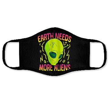 Discover Alien, Aliens, UFO, UAP, Space Unknown Flight Face Masks