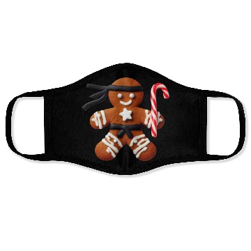 Discover Funny Ninja Gingerbread Man Cookie Candy Cane Face Masks