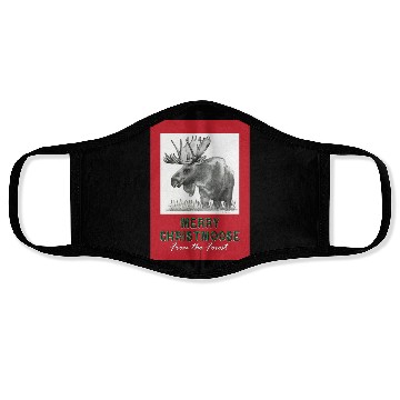 Discover XMAS Card MOOSE Face Masks