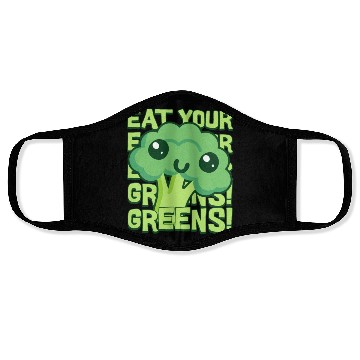 Discover Eat Your Greens! Kawaii Broccoli Face Masks